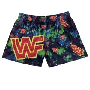 WWF Mesh Tie Dye Shorts WWE